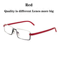 Metal Anti-Blue Light Reading Glasses Men Half Frame Prescription Eyeglasses Male TR90 Eyewear with Case Óculos +1.75